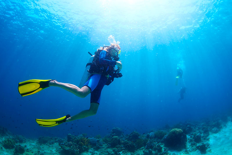 Mergulhador em Abrolhos.