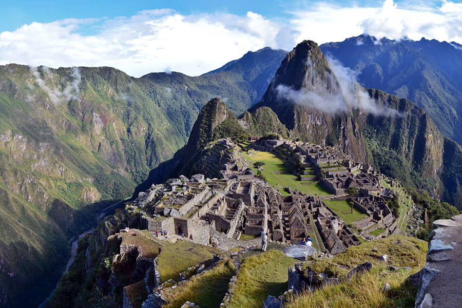 Machu Picchu vista de cima, caminho Inca