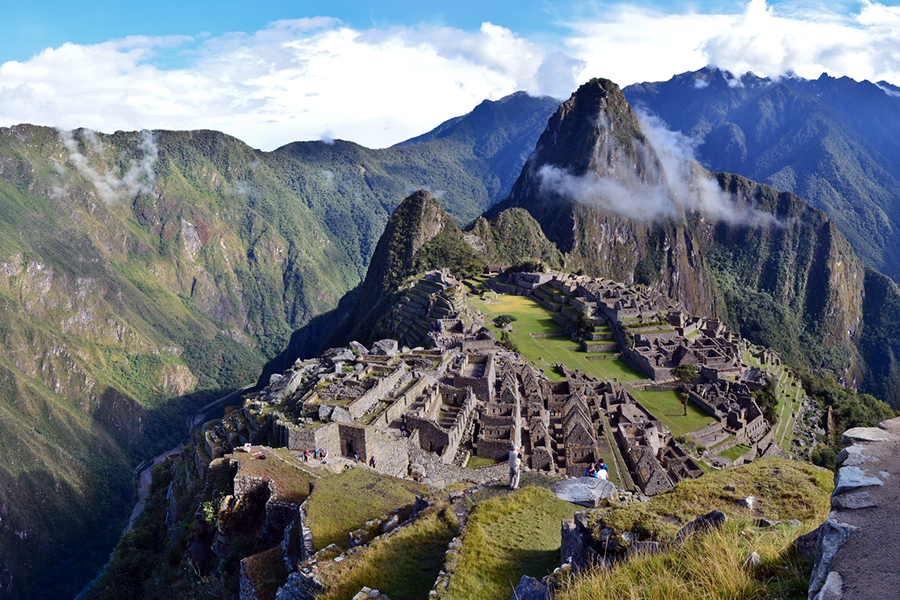 Machu Picchu vista de cima, caminho Inca