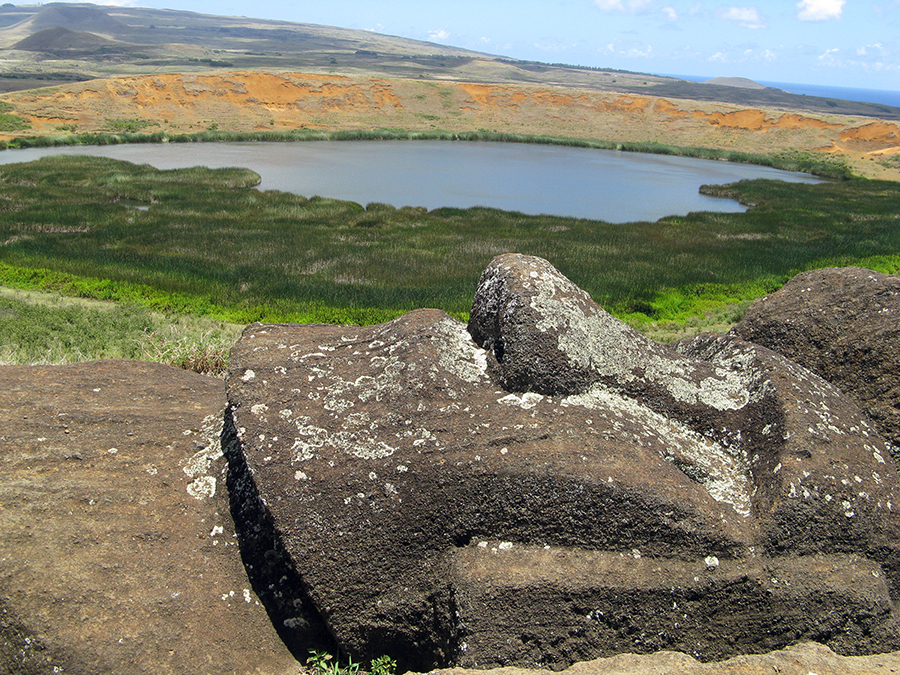 Cratera Rano Raraku, Ilha de Páscoa