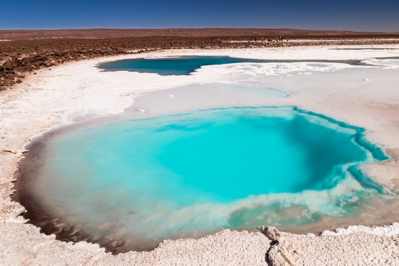 Lagunas Escondidas de Baltinache, no Deserto do Atacama
