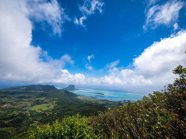 vista das Ilhas Mauritius