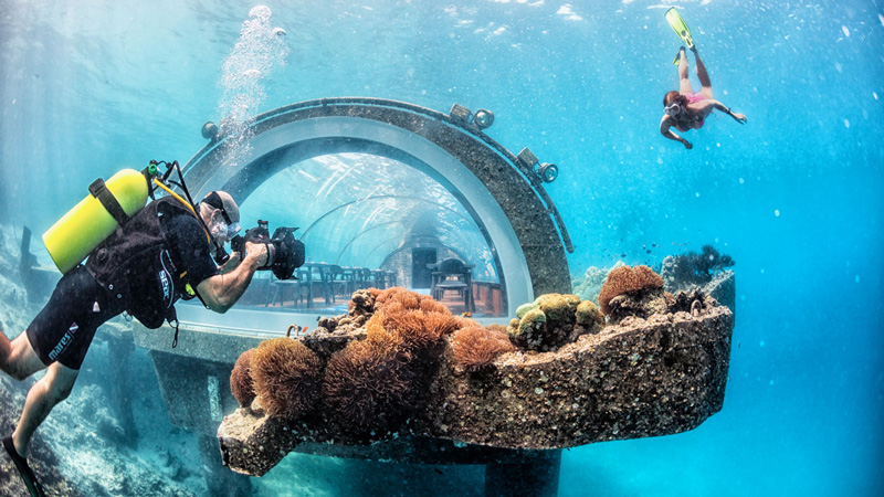 5.8 Undersea - Restaurante Subaquático em Maldivas