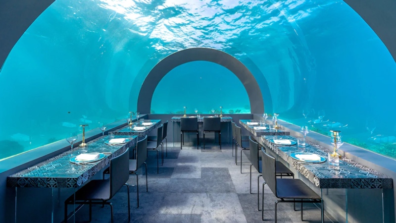 H2O - Restaurante Subaquático em Maldivas