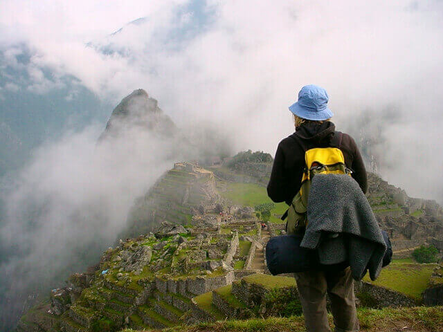 Turista na Trilha Inca