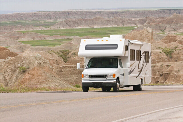 Motorhome na estrada.