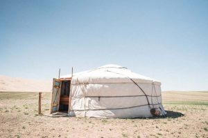 “Ger” ou “Yurt”; casas vivem os nômades ou seminômades da Mongólia