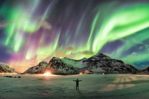 Aurora boreal na Islândia