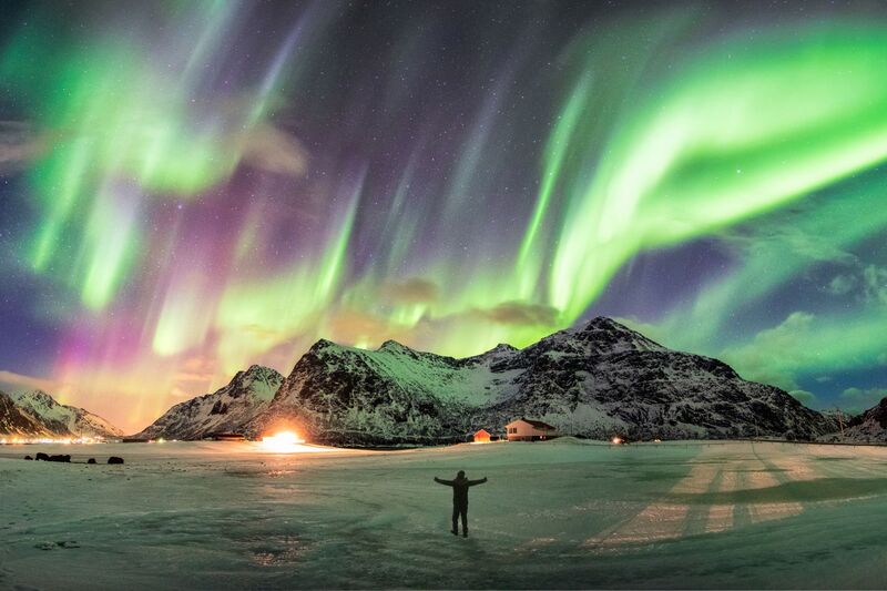 Aurora boreal na Islândia