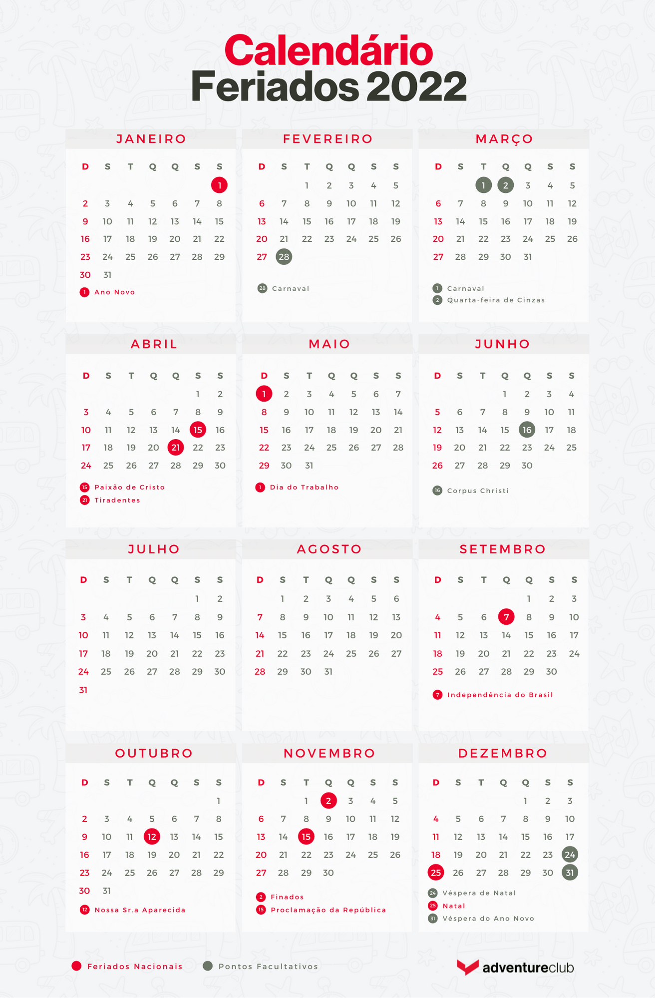 Feriados em dezembro de 2022: veja sites de calendário para conferir