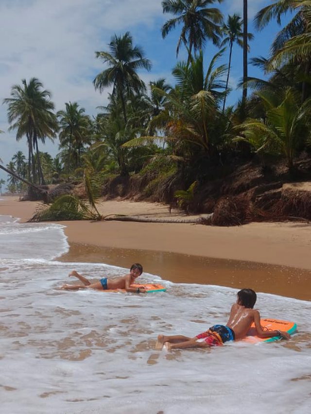 Viagem de férias com crianças para a Península de Maraú