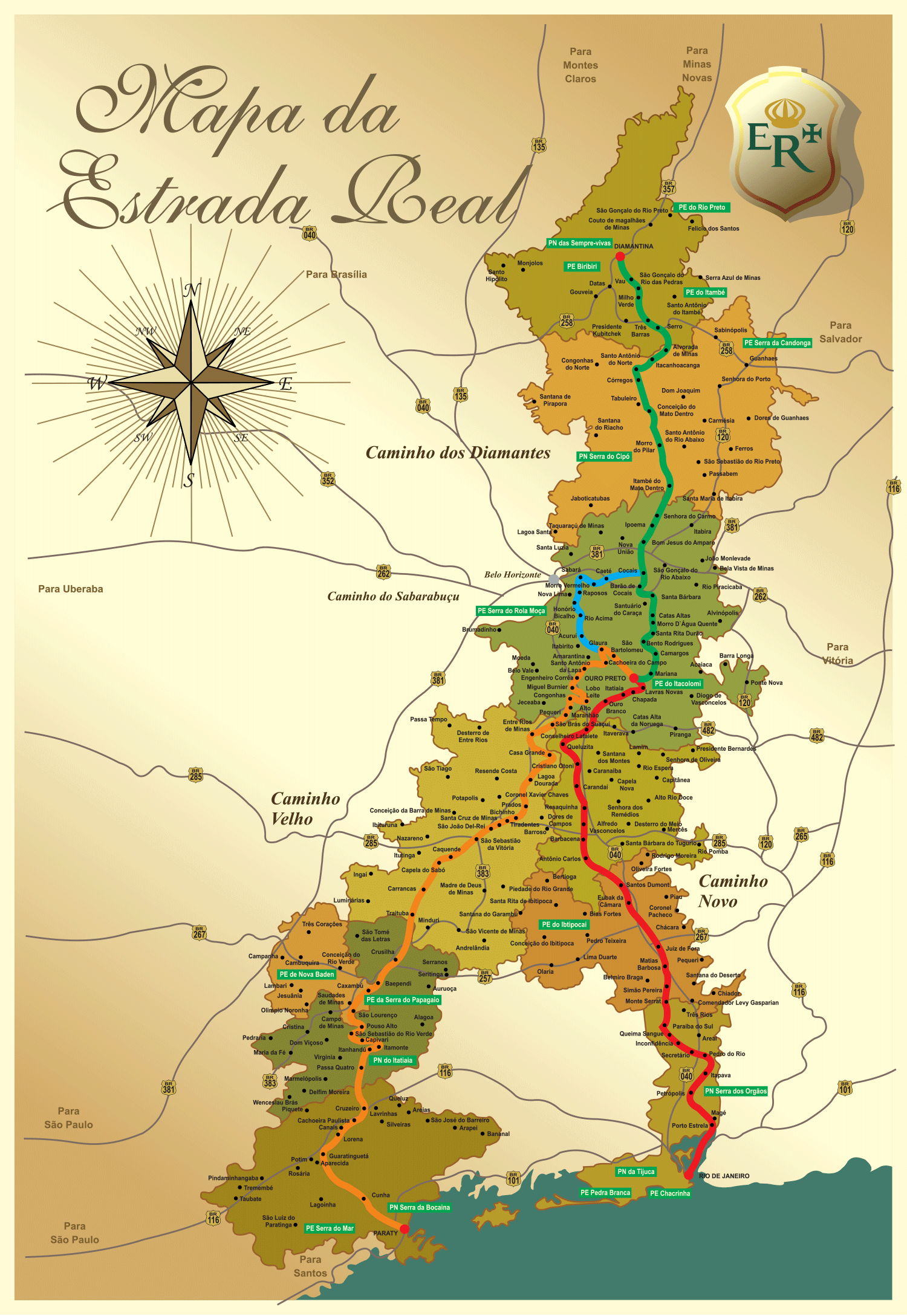 Mapa Estrada Real