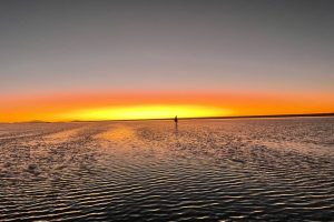 Pôr do Sol no Salar de Uyuni