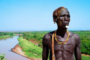 Tribo no Omo Valley, Etiópia