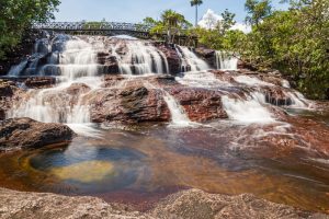 Macarena,National,Natural,Park,,Cano,Cristales,-,Waterfalls,Flowing,Over
