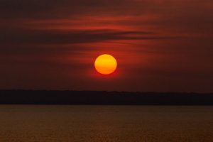 Pôr do sol na Amazônia