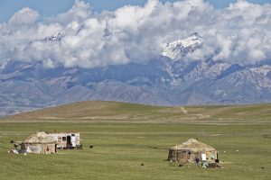 Área montanhosa no Quirguistão
