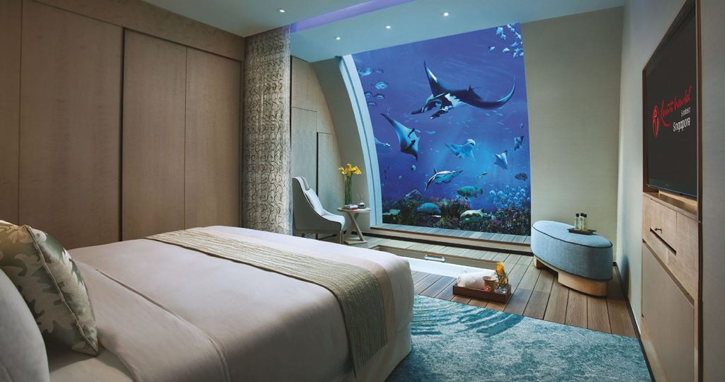 Imagem de um hotel submarino