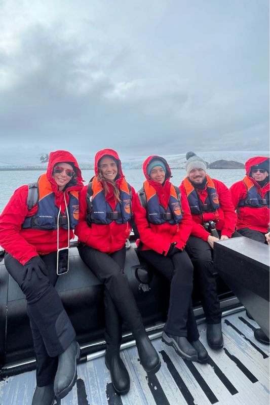 Eliane Leite, diretora da Adventure Club, na Antártica