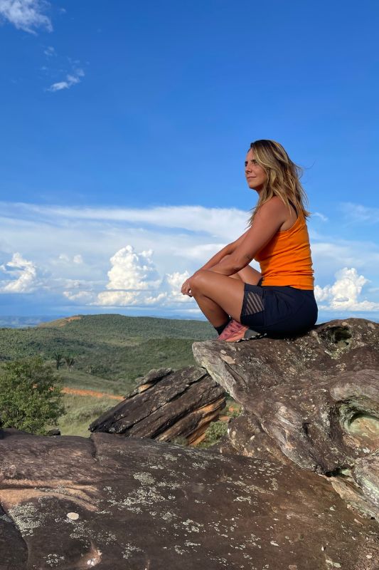 Eliane Leite, diretora da Adventure Club, na Estrada Real