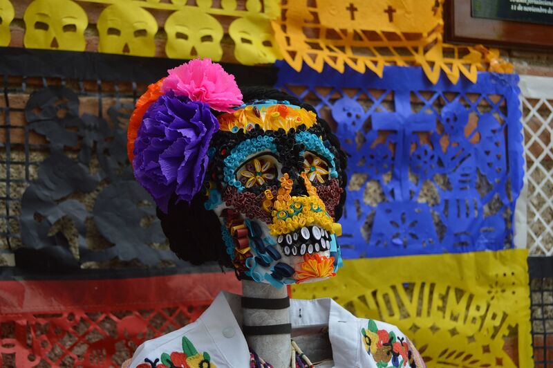 Esqueleto no Dia dos Mortos no México