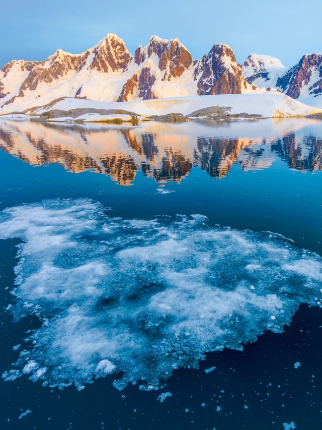 Paisagem da Antártida, no extremo sul do planeta