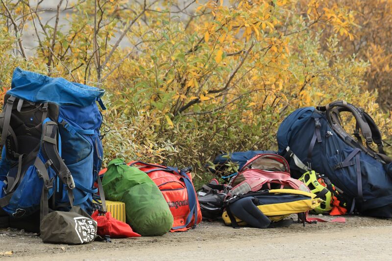 Equipamentos de trekking ou outras atividades ao ar livre