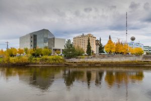Fairbanks,,Usa,-,September,21,,2016:,Downtown.,Buildings,On,The