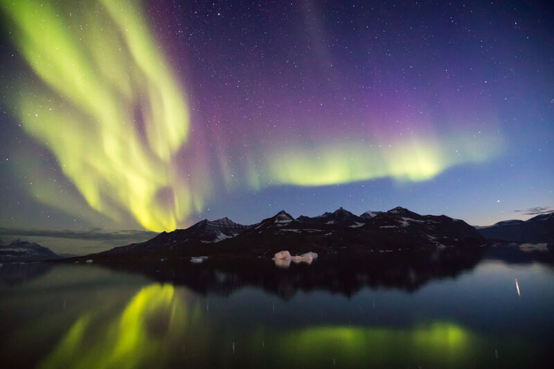 Aurora Boreal na Groenlândia, Ártico