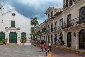 Panama,City,,Panama-march,03,,2019:,Small,Street,With,Historic,Buildings