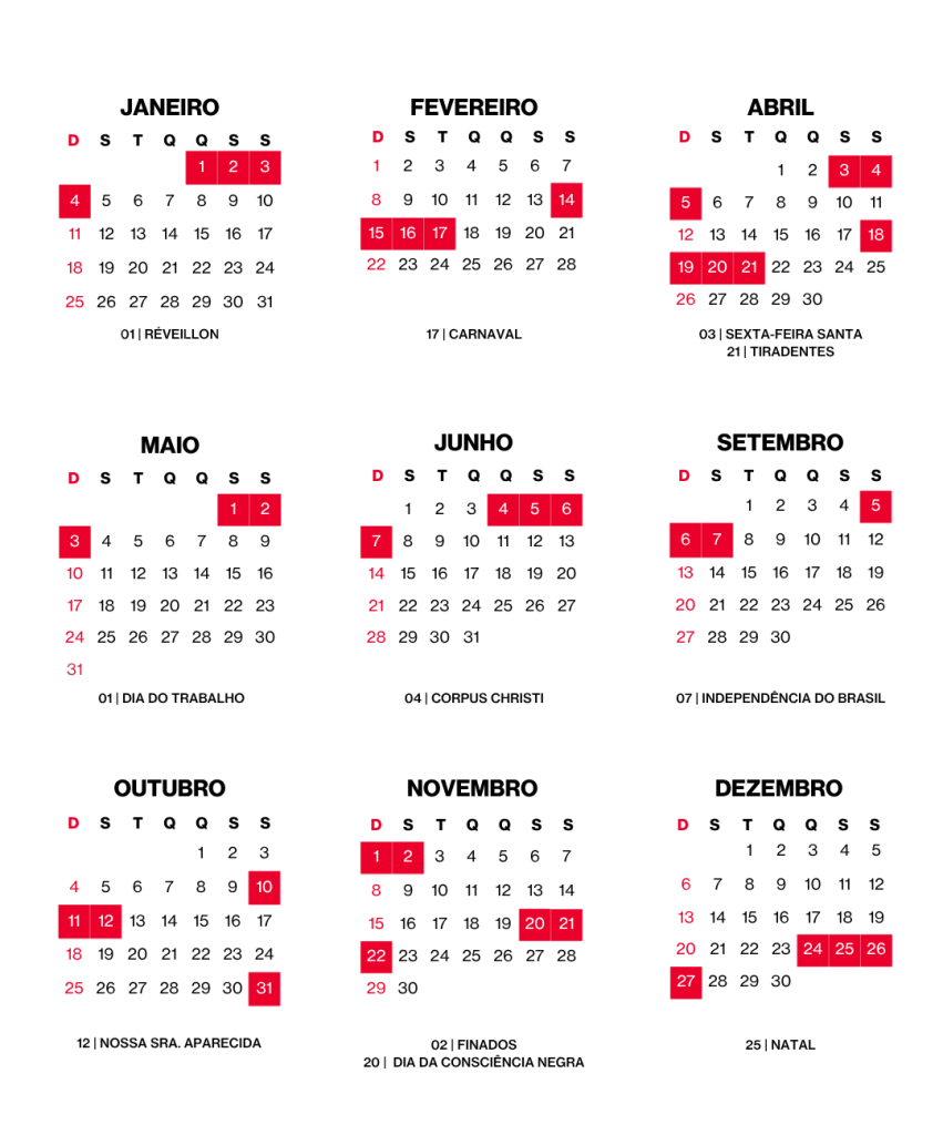 Calendário de feriados em 2026: quando viajar e para onde ir