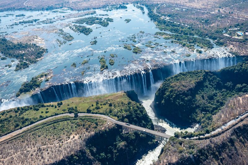 Vista panorâmica das Victoria Falls