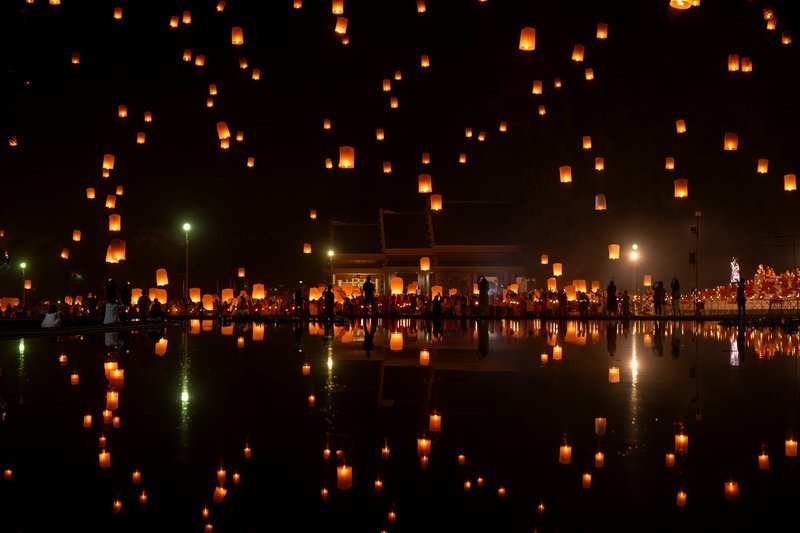 Festival das Lanternas na Tailândia