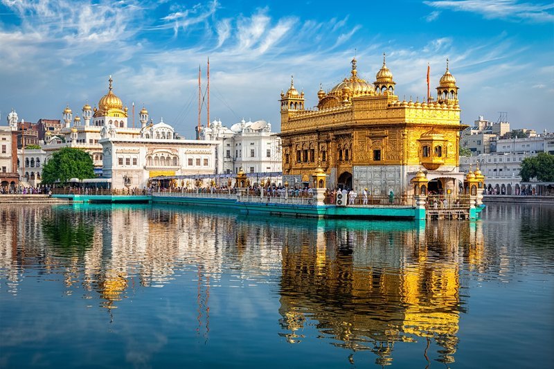 Templo Dourado de Amritsar, na Índia