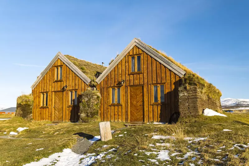 Casas estilo viking na Islândia